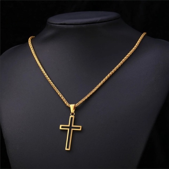 Accessories New 18k Gold Cross Necklaces Poshmark